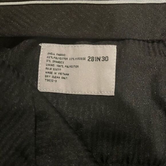 JF J. Ferrar Slim Black Tuxedo Pants w/ Satin Stripe Men’s 28/30 - Picture 6 of 7